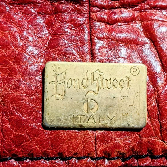 Vintage Oscar de la Renta Leather Brown Shoulder Briefcase Bag Bond Street Ltd - Picture 5 of 8